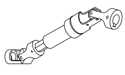 Picture of 0139B Universal joint Ø25-387L keyway/ keyway