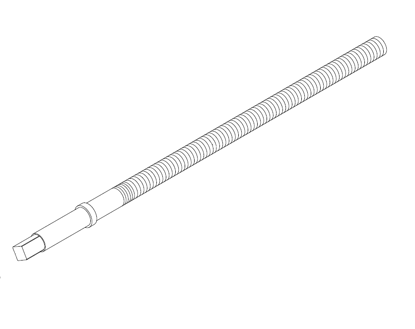 Picture of 0183 Adjust lever Ø20*700L (screw for horizontal positioning of left vertical spindle on Compact)