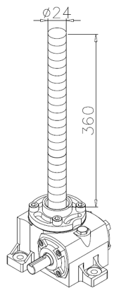 Picture of 0257B (0001B) Gear box for up/down for beam box type40, 30VTW TB(left) shaft 360L