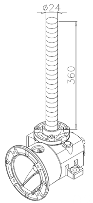 Picture of 0258B(0004B) gear box for up/down movement for top spindle with digital PC controller