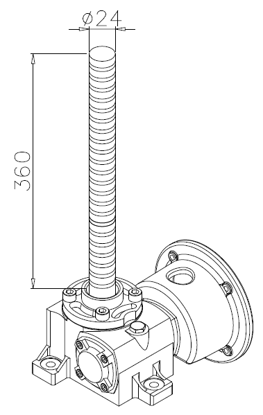 Picture of 0260B GEAR BOX TYPE40, 30VTM MA(right)shaft 360L