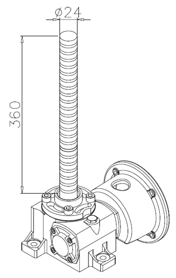 Picture of 0260B GEAR BOX TYPE40, 30VTM MA(right)shaft 360L