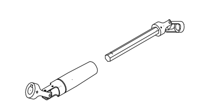 Picture of 0380B (0706) (0065) (0699) universal joint 207mm*d28mm*d14mm for top horizontal spindle axial positioning on Hypermac old type