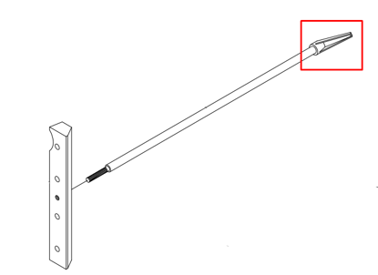 Picture of 0396H Handle (Black) with screw and spring (ID DIA 22mm) for locking screws