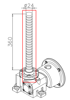 Picture of 0374B (0422) Output shaft 360mm/457mm for 0257B and 0260B