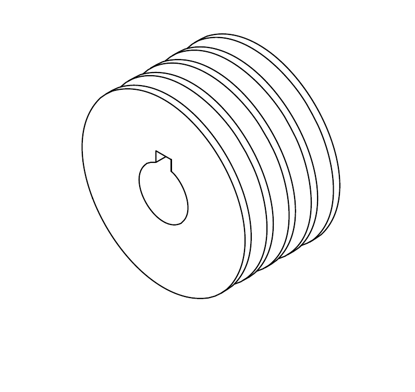 Picture of 0524H Upper Pulley a groove 3 OD5 bore 38