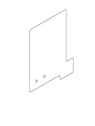 Picture of 0543 Chip plate 214*160*0.5 outer, for upper horizontal spindle, Compact