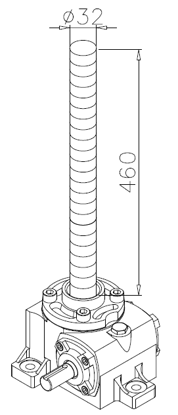 Picture of 0602B GEAR BOX TYPE:40 30VTW TB shaft 460 L