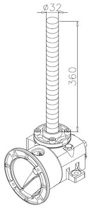 Picture of 0610B GEAR BOX TYPE 40 30VTM SCREW 360 SHAFT D32