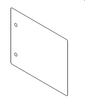 Picture of 3171 Chip plate 163*155*0.8 for left spindle, Compact