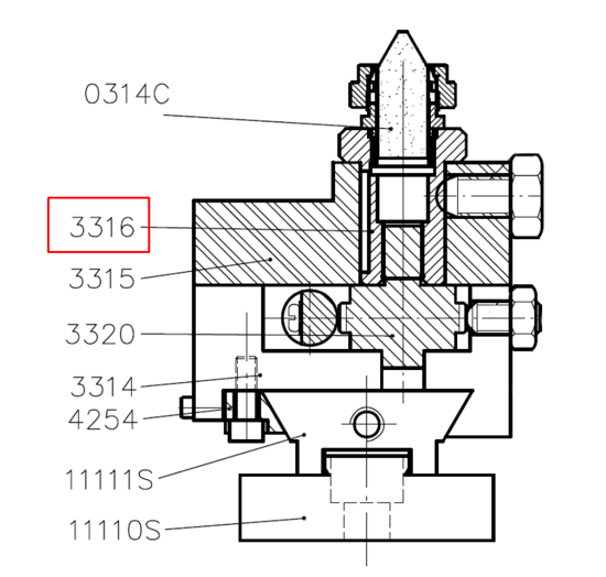 Picture of 3316 BRONZE NUT FOR SUPPORTING STONE 20*37