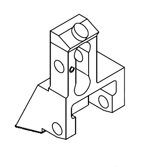 Picture of 4377 MOVABLE PLATE (version nr. 4, for new teeth) 68.42 * 73.4 * 128 mm