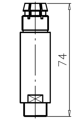 Picture of 4786 clamper (extension holder D19.5x74) mm for straight knive jointer stone