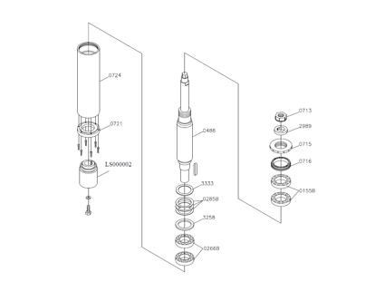 Picture of 0206LS Complete vertical spindle set d40xD110x6'' COMPACT flat pulley LS000002