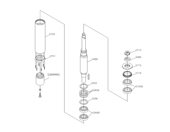 Picture of 0206LS Complete vertical spindle set d40xD110x6'' COMPACT flat pulley LS000002