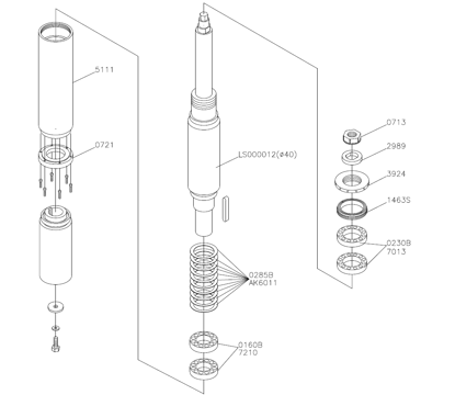 Picture of 0244LS vertical spindle assembly 6''xd40xD115 for HYPERMAC +