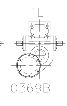 Picture of 0369B Gearbox (type:70-1L, ratio 15.27:1)