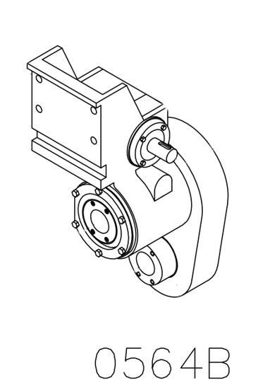 Picture of 0564B Gearbox (type:70-2R, ratio 15.27:1)