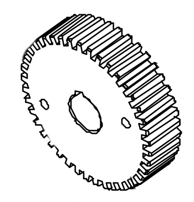 Picture of 1748B Gear whell G122.5 M2.5*41T