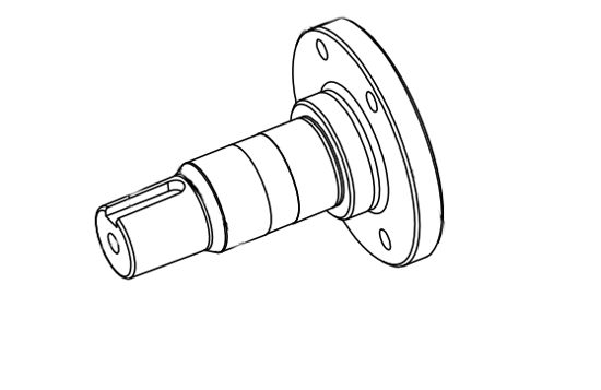 Picture of 1747B Output shaft G85.95/70 S45C (3RD08TZD01AD)