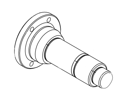 Picture of 2978B Output shaft G85.95/70 S45C (3RD08TZD01AC)