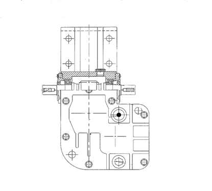 Picture of 0233B Gearbox (type:55-1L, ratio 1:15) 