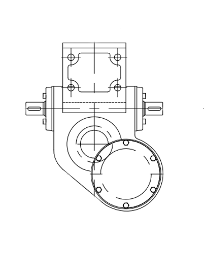 Picture of 0561B Gearbox (type:70-1R, ratio 15.27:1)