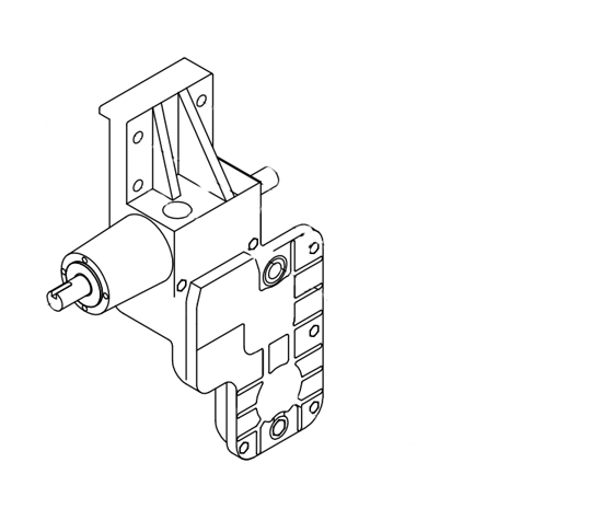 Picture of 0011B Gearbox (type:55-2L, ratio 1:30) double bearings