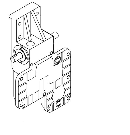 Picture of 0016B Gearbox (type:55-3L, ratio 1:30) 