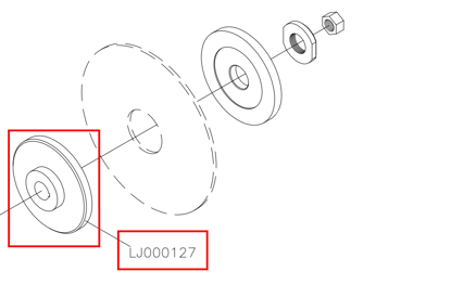 Picture of LJ000127 Fixed wheel flange D128*52.5