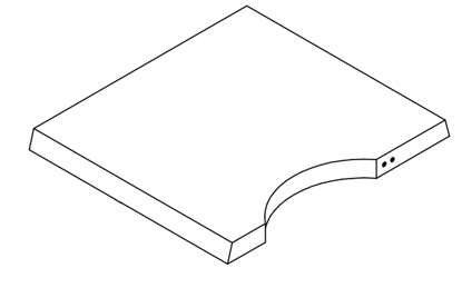 Picture of 5001 PLATE FOR LEFT SPINDLE 409.1*290*30 mm Hypermac