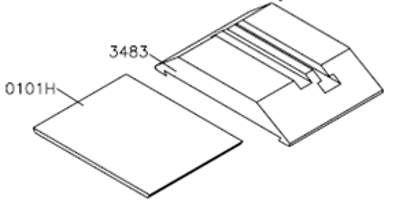 Picture of  3483 Pressure plate 238*164,5*39 + 0101H Fibre plate 206*164.5*6