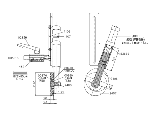 Picture of 0034LF Side pressure roller unit for LMC-726T(M)