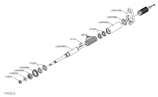 Picture of Hor. vārpstas komplekts, 300mm*d60*D140 (komplektā ar LS000129 8M skriemeli 6000 RPM)