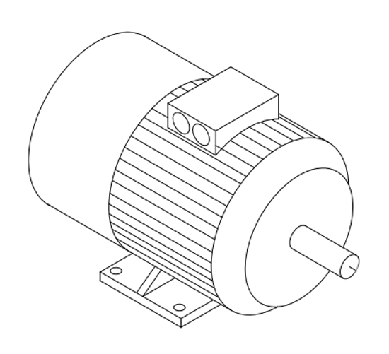 Picture of 4746MB 20HP Siemens motor with brake and pulley for horizontal spindle