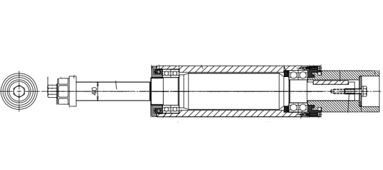 Picture of 0207LS-LMC Vert. spindle assembly 6"*d40*D110, incl. LS000263S Flat spindle pulley Hypermac/Compact