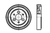 Picture of 12897S D140mm*W25mm*d35mm (3 screws, 6 holes) Steel roller, streight teeth 